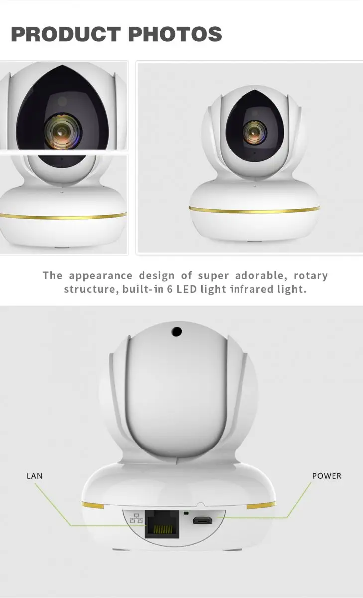 Wireless Intercom C22S 1080P smart camera with motion detection Security 2MP IP Camera Wireless P2P Baby Monitor