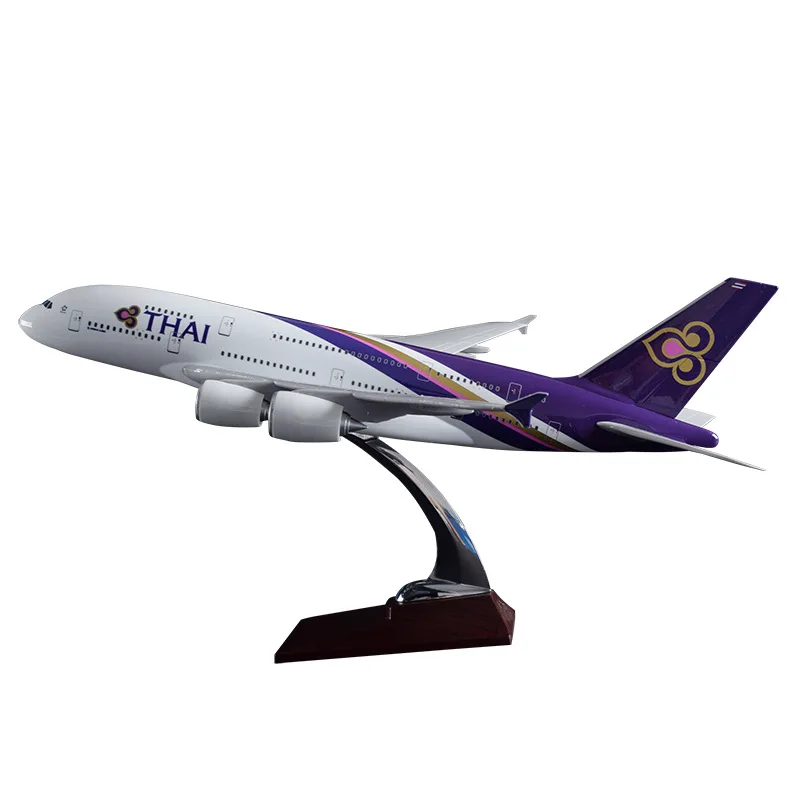 45 см смолы авиакомпаний Таиланда модель самолета тайский Аэробус A380 дыхательные