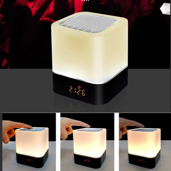 

Night Light Touching Sensor Bluetooth Speaker Color Changing Digital Calendar Alarm Clock Speaker GDeals