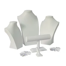 Роскошная белая PU деревянная витрина для ювелирных украшений бюст-манекен для ожерелья/Браслеты/часы/кольцо модное кольцо цепочка ожерелье держатель стенд