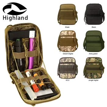 

Hiking Nylon Tactical Pouch EDC Waist Belt Bag Molle Military Army Sundries Bags with Shoulder Strap