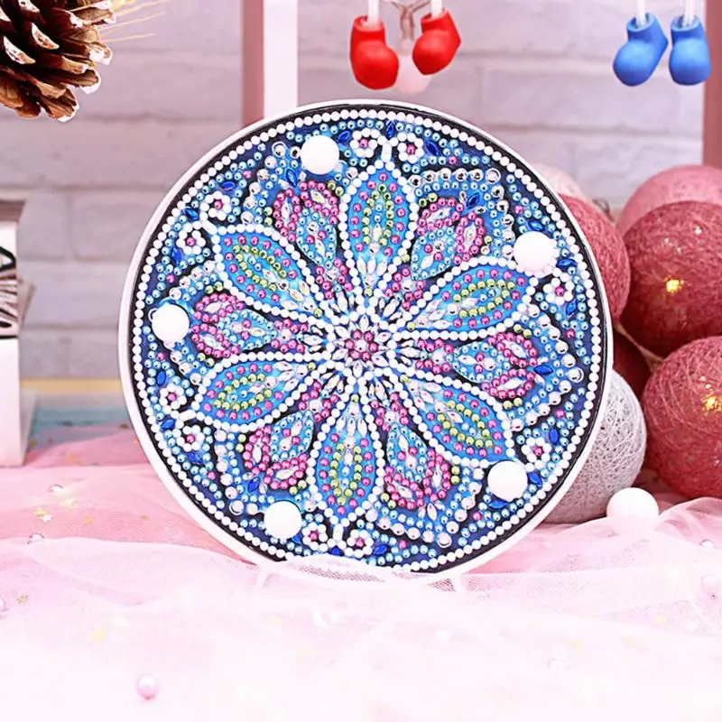 

DIY Mandala LED Diamond Painting Light Cross Stitch Embroidery Lamp Full Drill Special LED Lamp Rhinestones Home Decoration