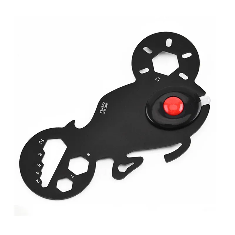 

Portable Motorcycle-shape Multi-Function EDC Tool Card Bottle Opener Keychain with LED Light Multi-Purpose Gadget