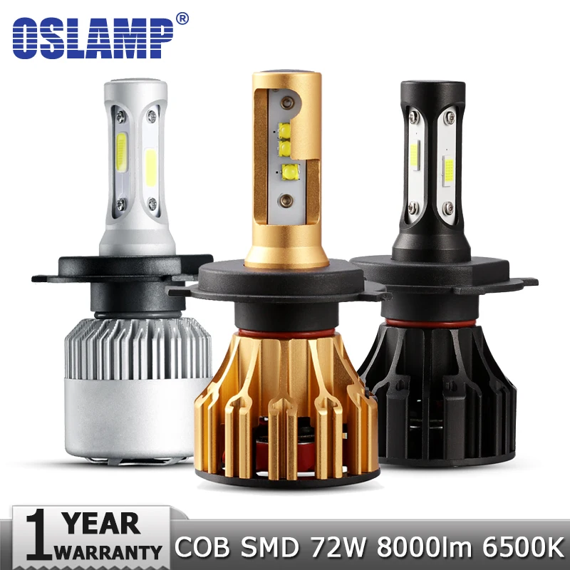 

Oslamp Hi-Lo Beam H4 LED H7 H11 H1 H3 9005 9006 Headlight Bulbs COB/SMD 6500K Car Light with Cooling Fan Auto Headlamps 12v 24v