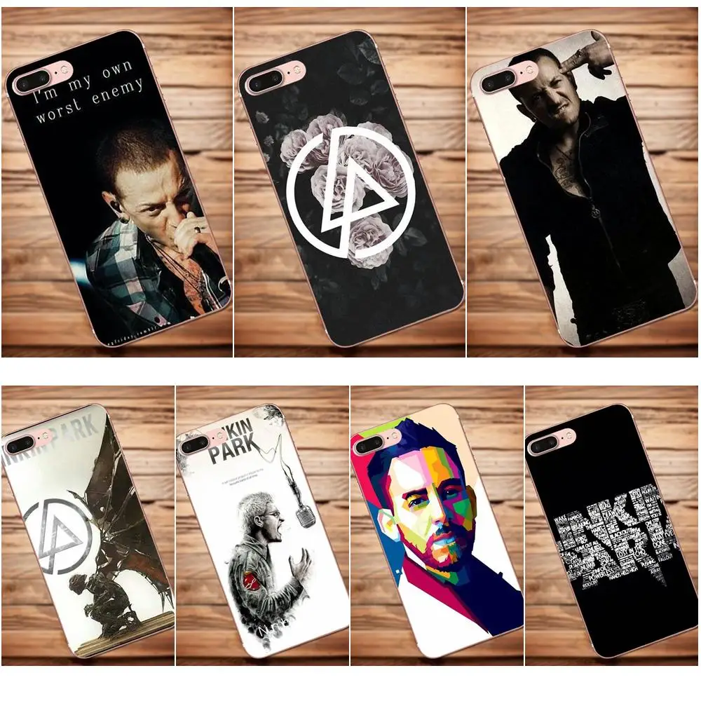 

Vvcqod TPU Cell Phone Case Cover For iPhone X 4 4S 5 5C 5S SE 6 6S 7 8 Plus For Moto G G2 G3 Linkin Park