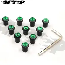 Motorcycle 5mm M5 Windscreen Bolt Screw Nut Fastener Kit Fairing Windshield Mounting Nuts for Honda Yamaha Suzuki Kawasaki BMW