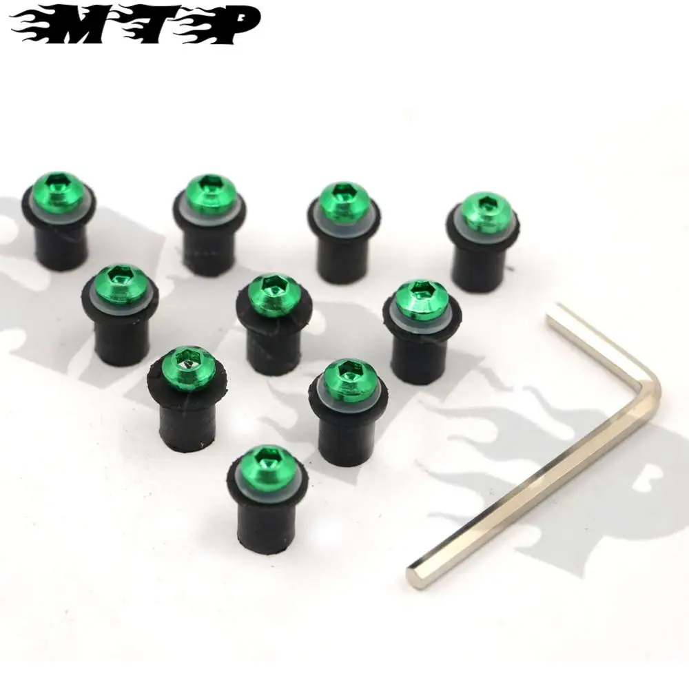 

Motorcycle 5mm M5 Windscreen Bolt Screw Nut Fastener Kit Fairing Windshield Mounting Nuts for Honda Yamaha Suzuki Kawasaki BMW
