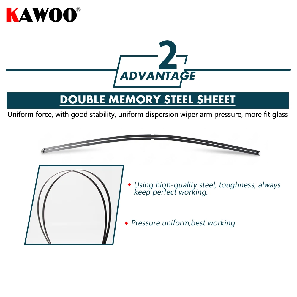KAWOO 2 шт Автомобильная Щетка стеклоочистителя 2"+ 19" для Skoda Octavia 2,(2004-) Авто мягкая резина Windcreen Стеклоочистители Лезвия автомобильные аксессуары Стайлинг