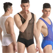 Новое Мужское нижнее белье одежда для тела JQK брендовые сексуальные боксеры мужские s бодисьют пикантный прозрачный гей одежда 1 шт