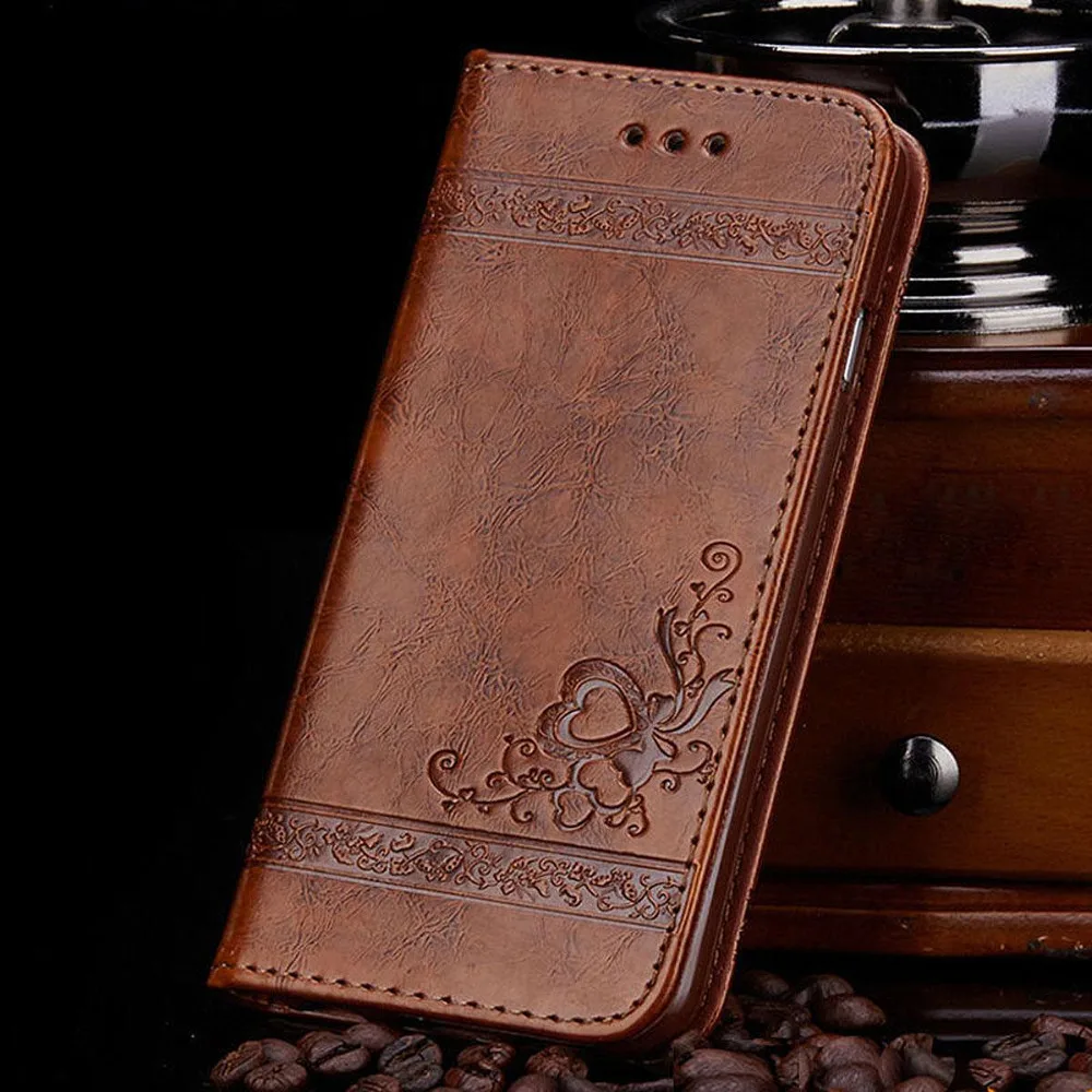 Smart Phone Protective Cover Fashion Embossing Leather Cover Case