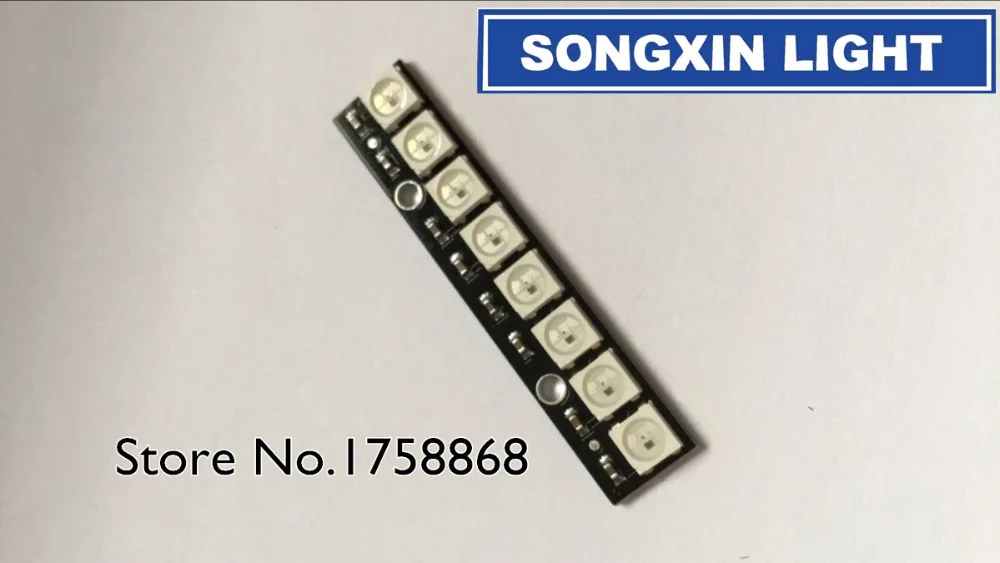 

1PCS 8 channel WS2812 5050 RGB LED lights built-in full color-driven development board 2812 Ws2812b built-in full-color driver