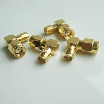 

1Pcs RP SMA Male To RPSMA Female Plug Right Angle 90 Degree RF Connector Adapter