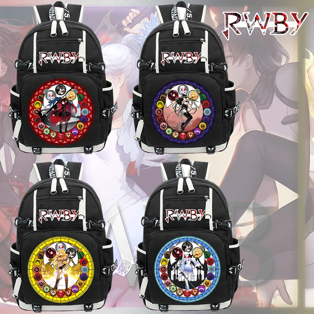 

Anime RWBY canvas Backpack Crescent Rose zipper school bag Rucksack packsack laptop bag swagger bag cosplay shoulder bag