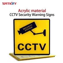 SMTKEY водонепроницаемый акриловый картонный материал cctv Предупреждение ющие знаки безопасности