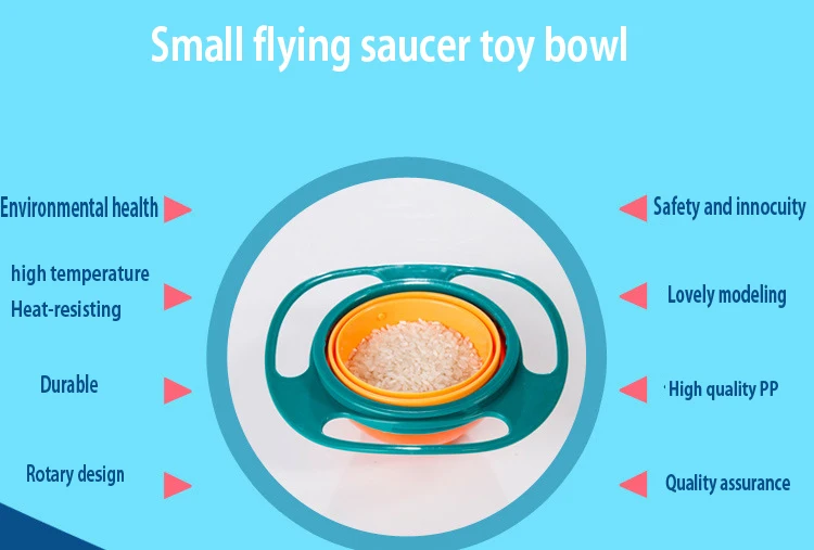 Креативный гироскоп детская чаша непроливайка для кормления малыша гироскоп глубокая чаша 360 Вращающийся дети Избегайте пищевого проливания