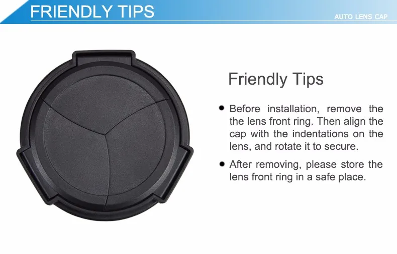 DMW-LFAC1 Auto Lens Cap for Panasonic LUMIX DMC-LX100 DMC-LX100II / DC-LX100M2 LEICA D-LUX (Typ 109) D-LUX 7 Camera Accessories