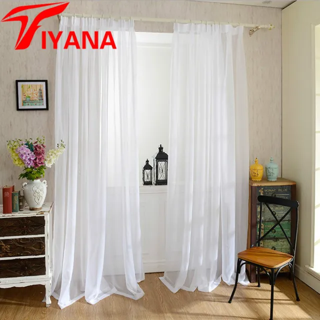 L\'europe Solide Blanc Fil Rideau Fenêtre Tulle Rideaux Pour Salon ... L\'europe Solide Blanc Fil Rideau Fenêtre Tulle Rideaux Pour Salon ...