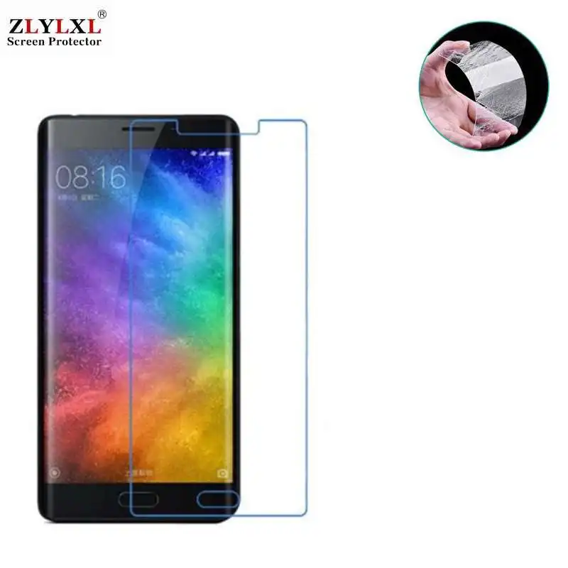 

Glass + case Transparent Dirt-resistant soft back case for Xiaomi mi note 2 tempered glass screen protector