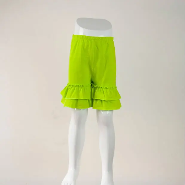 Горячая! Бутик детской одежды сплошной цвет летом с оборками детские шорты