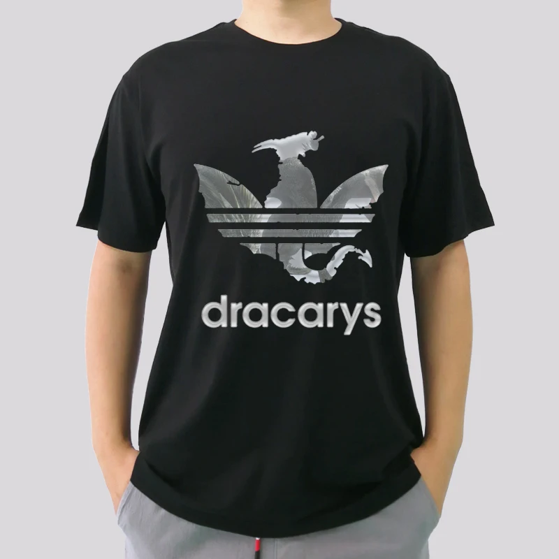 

Dracarys Game of Thrones Unisex Adults T Shirts Vintage Style Summer Tops Daenerys Targaryen Cotton O Neck 2019 Men T Shirts