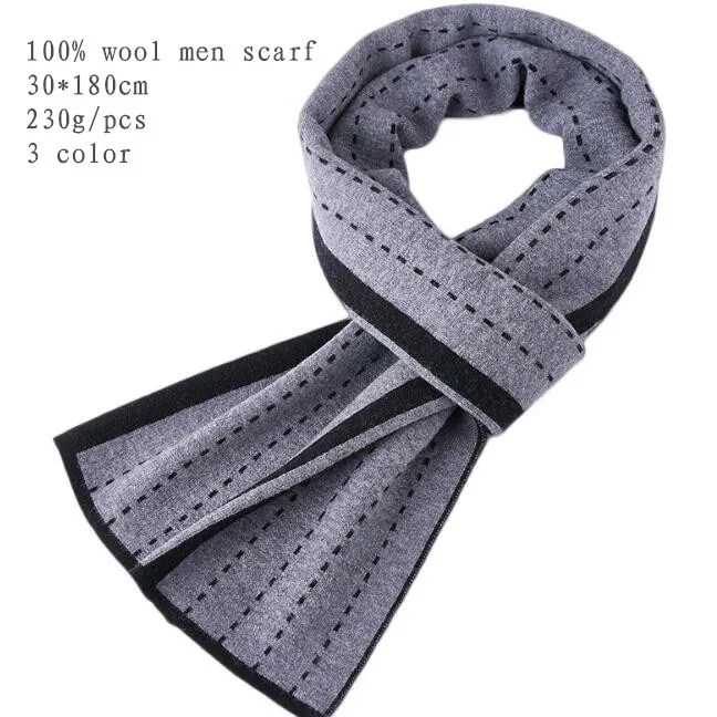 

Naizaiga 180*30cm Pure wool scarf men Bib dual-use solid color business thick warm autumn and winter men's ring scarves,MG6