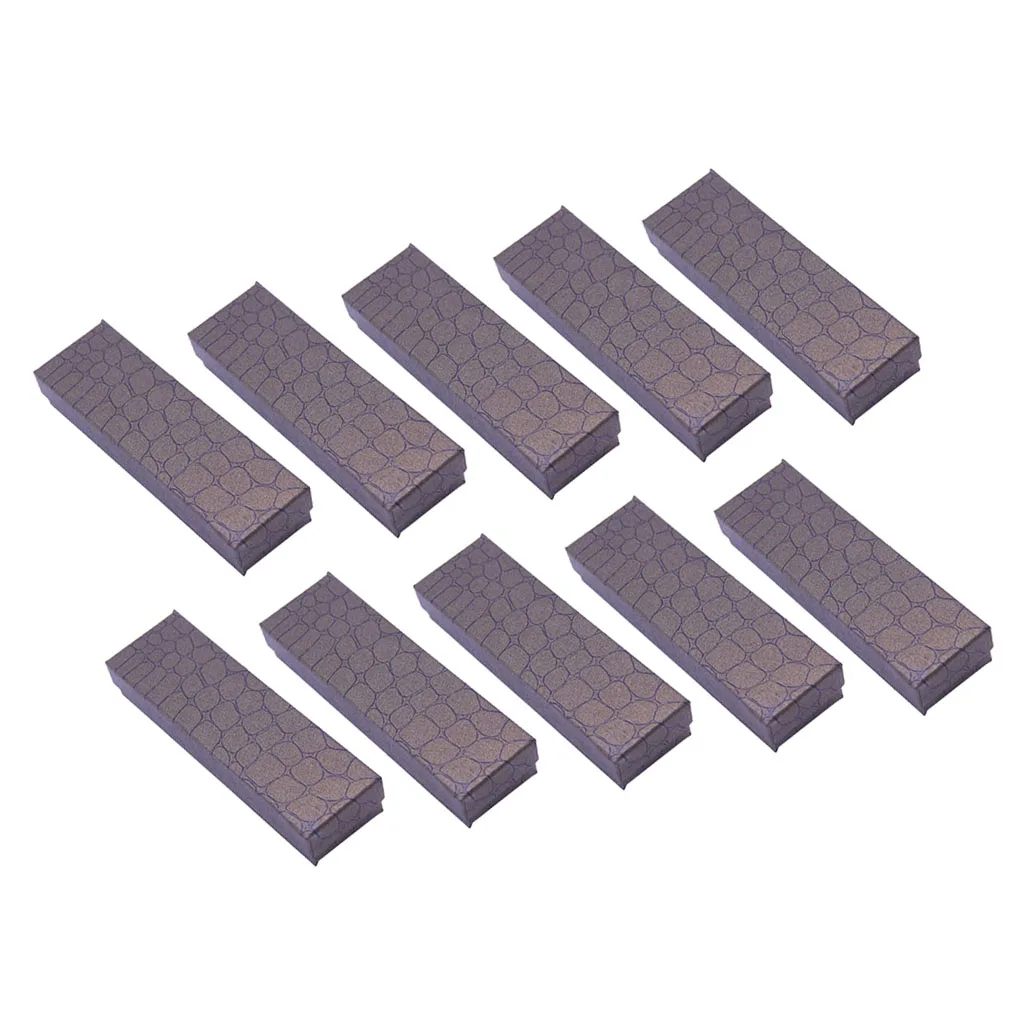 10 Piece Rectangle Cardboard Box for Necklace Bracelet Earrings Jewelry Wedding Christmas Birthday Gift Jewelry Packaging