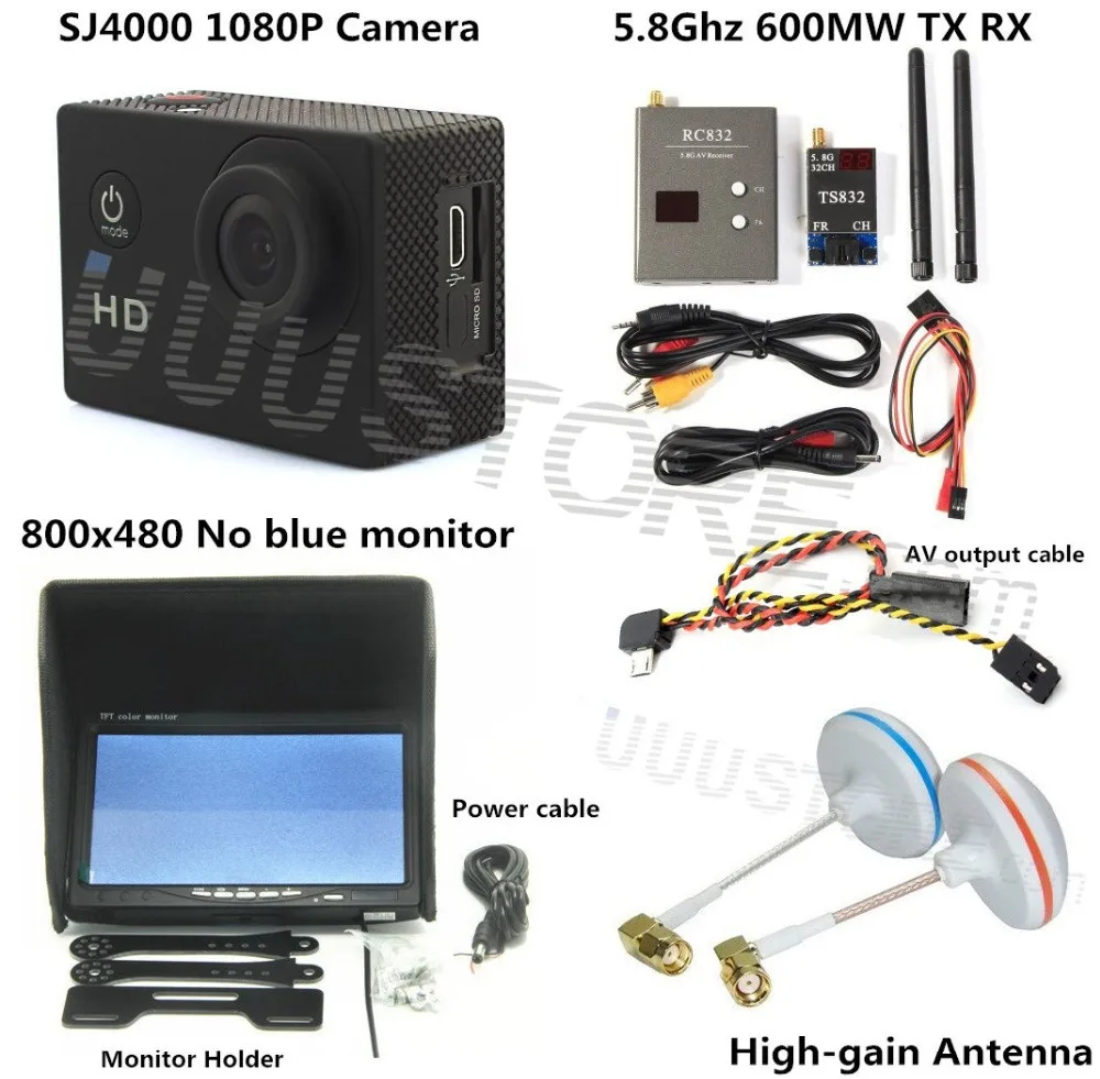 FPV Video System boscam 5.8ghz 600mw transmitter receiver No blue monitor SJ4000 Camera for walkera CX20 DJI Phantom QAV250 F450-in Parts & Accessories from ...