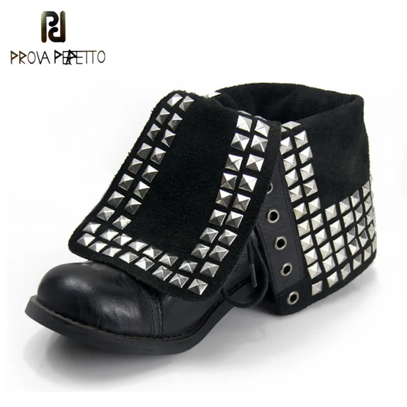 Motocicleta Retro Viejo Del Martin Estilo Black Con belge El Hacer Remache Perfetto Real Tamaño Prova Botas Grande Vaca Cuero La Británico De qwBvnTFP