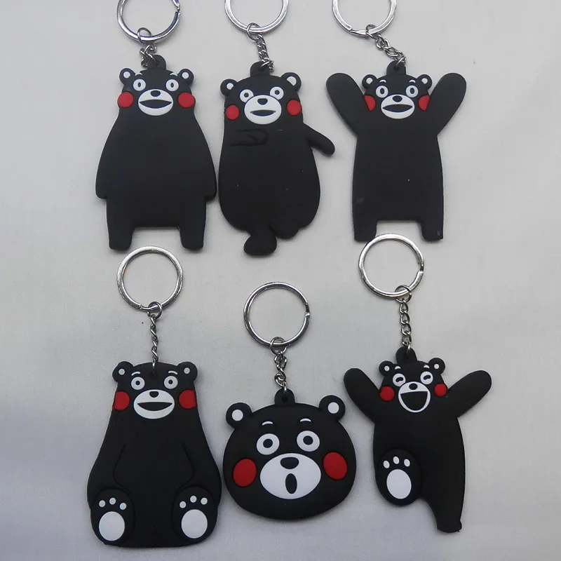 

wholesale Japan Anime PVC Key Chains peripheral Toys Gift Creative Kumamon PVC Silicone Gift Toys model