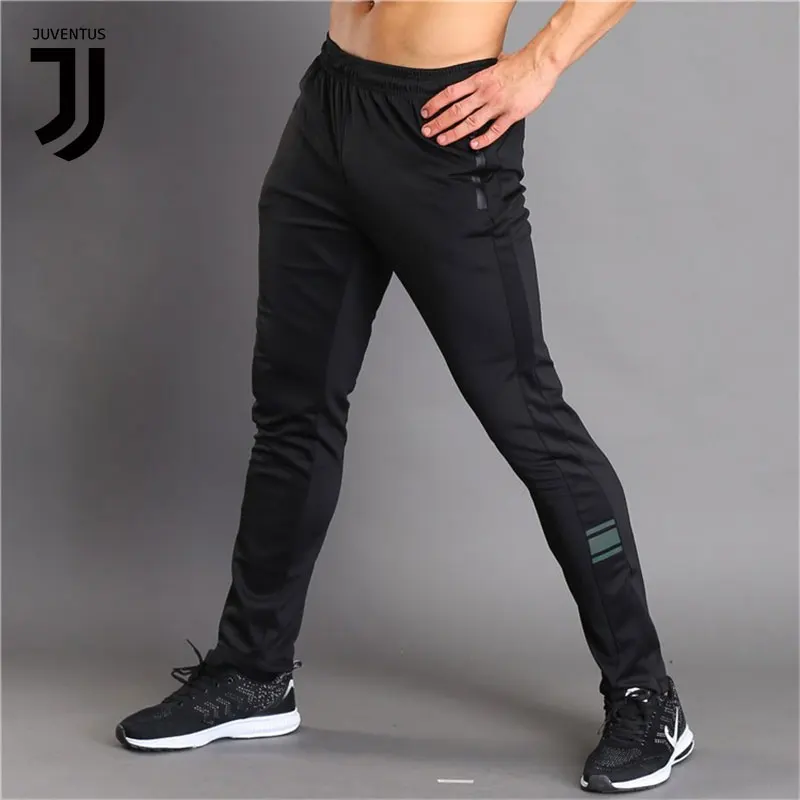 

JUVENTUS Breathable Jogging Pants Men Fitness Joggers Running Pants With Zip Pocket Training Sport Pants For Tennis Soccer Play
