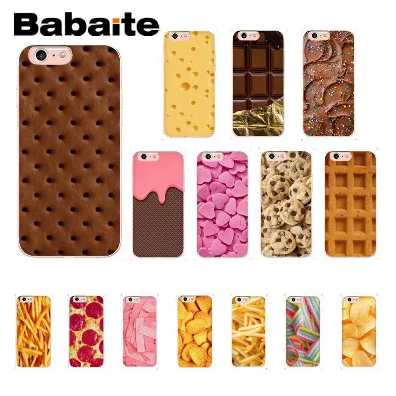 

Babaite Biscuit fries chocolate candy pizza pattern newly PhoneCase for iPhone8 7 6 6S6Plus 5 5S SE XR X XSMAX 11 11pro 11promax