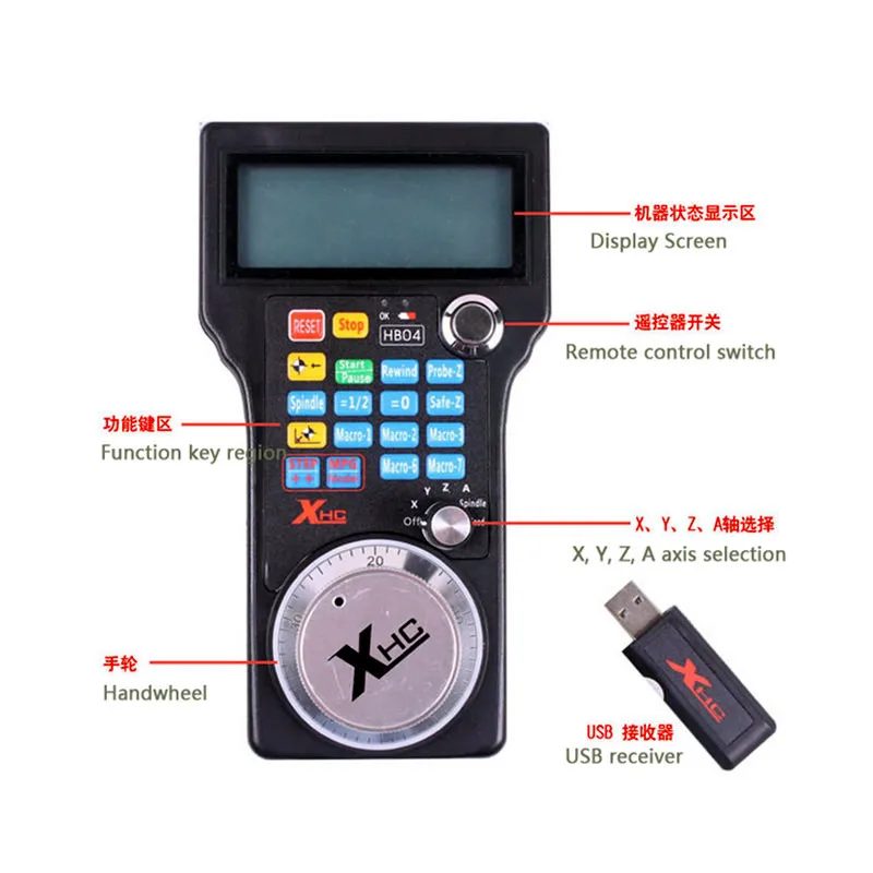 

Wireless Mach3 Controller handlewheel USB 3axis 4axis for CNC engraving milling machine