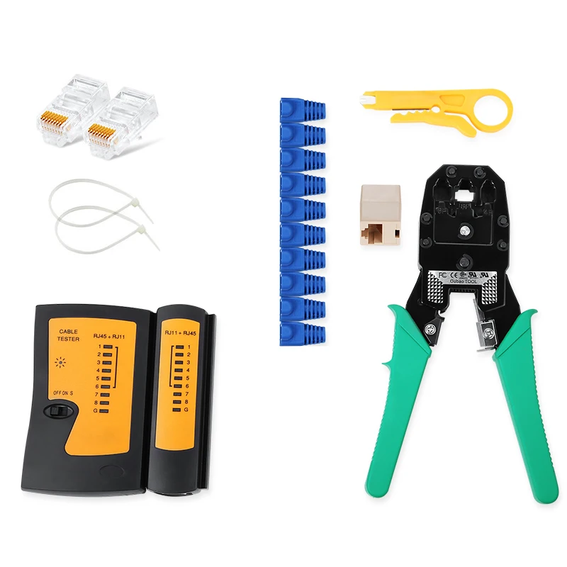 Professional RJ45 RJ11 RJ12 CAT5 CAT5e Portable LAN Network Tool Kit Utp Cable Tester AND Plier Crimp Crimper Plug Clamp PC
