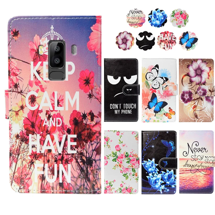 

Fashion PU Leather Flip Print Wallet Case For Bluboo S8 Case Cover Book Case 5.7" Ultra-thin Phone Cover For Bluboo S8 Case
