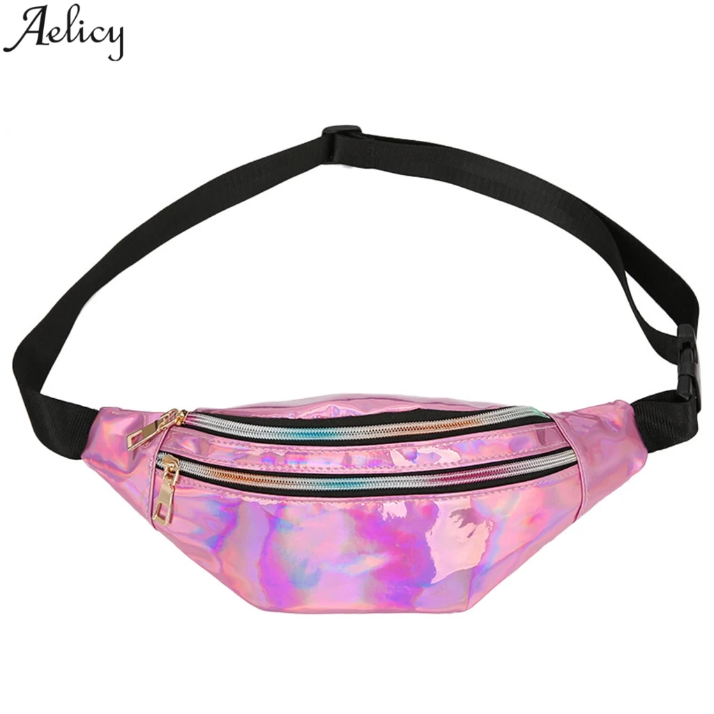 Aelicy поясная сумка из лазерной кожи на одно плечо нагрудная модная классная для