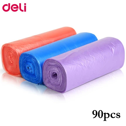 

Deli 90 pcs/bag portable household kitchen new material thickening toilet plastic bag disposable wholesale