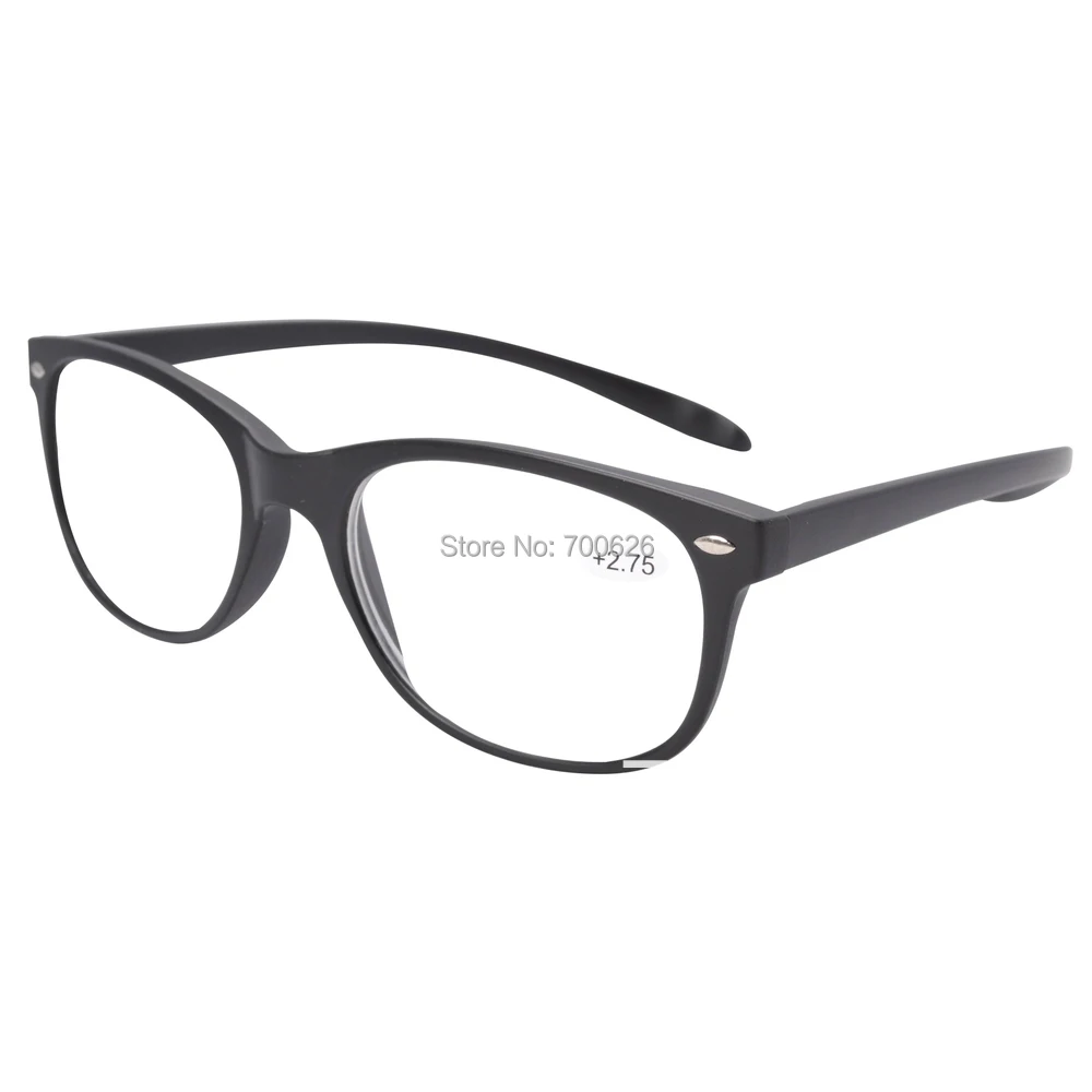 FR007 Black Quality Long Arms Around the Neck Retro Reading Glasses +2.