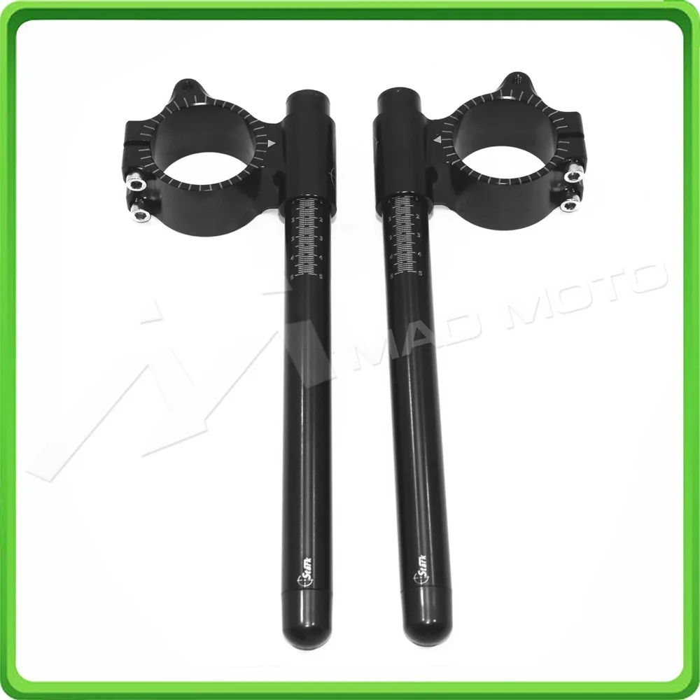 50MM CNC clip on clip ons handle bars handlebar Motorcycle for YAMAHA SUZUKI HONDA KAWASAKI APRILIA DUCATI BK