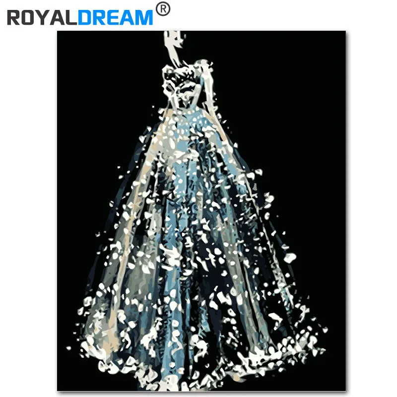 

ROYALDREAM Multiple sizes Diy Digital Painting By Numbers Kits Coloring Paint By Numbers On Canvas Painting For Living Room
