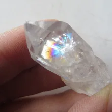 AAA супер вода прозрачный кварцевый кристалл алмаз херкимера с большими радугами 11,6 г