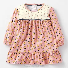Novos 2018 Crianças Veste a Qualidade Da Marca Do Bebê Meninas Vestido 100% Vestido de algodão de Manga Longa Crianças Roupas de Bebê Roupas de Menina Bebe menina