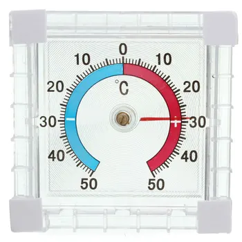 

ZEAST Portable Square Window Wall Indoor Outdoor Thermometer Temperature Measurement Instruments Blue Red Scale Easy See