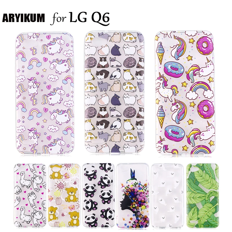 Чехлы для смартфонов LG Q6 M700 M700N M700AN чехол LGQ6 Мягкий силиконовый с милым мультяшным