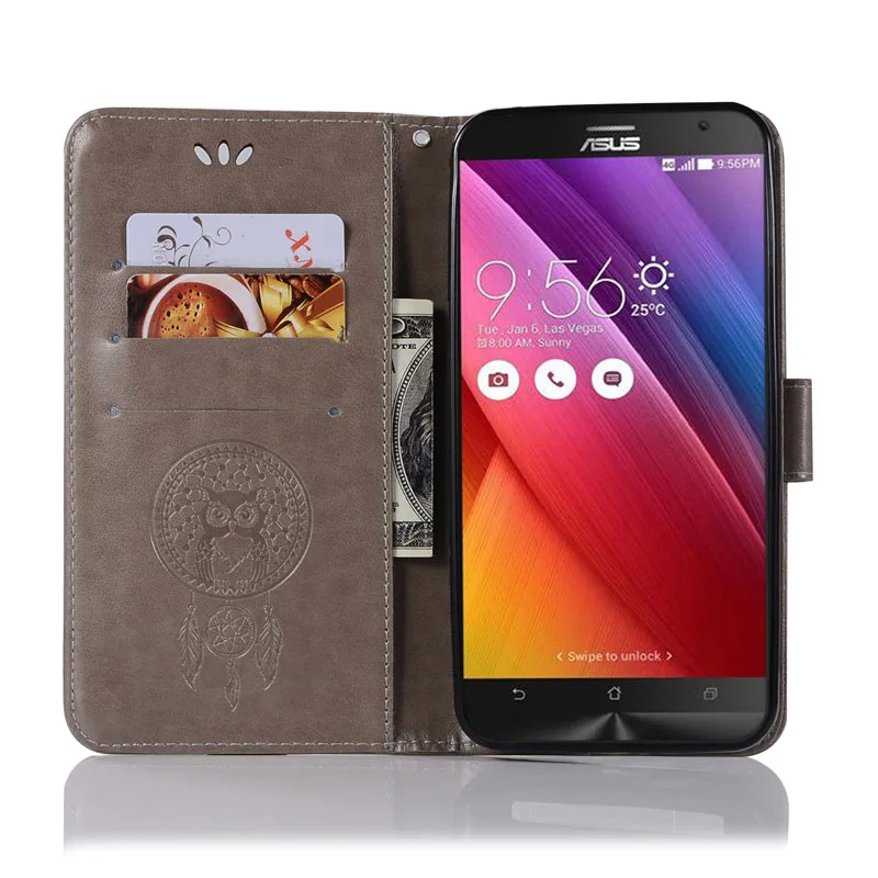 Чехол для Asus ZC550KL чехол Z010D кожаный силиконовый книжка с милым рисунком совы