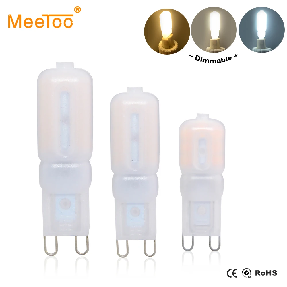 Светодиодная лампа G9 SMD2835 для люстры 5 Вт 7 9 220 В переменного тока 110 В|Светодиодные