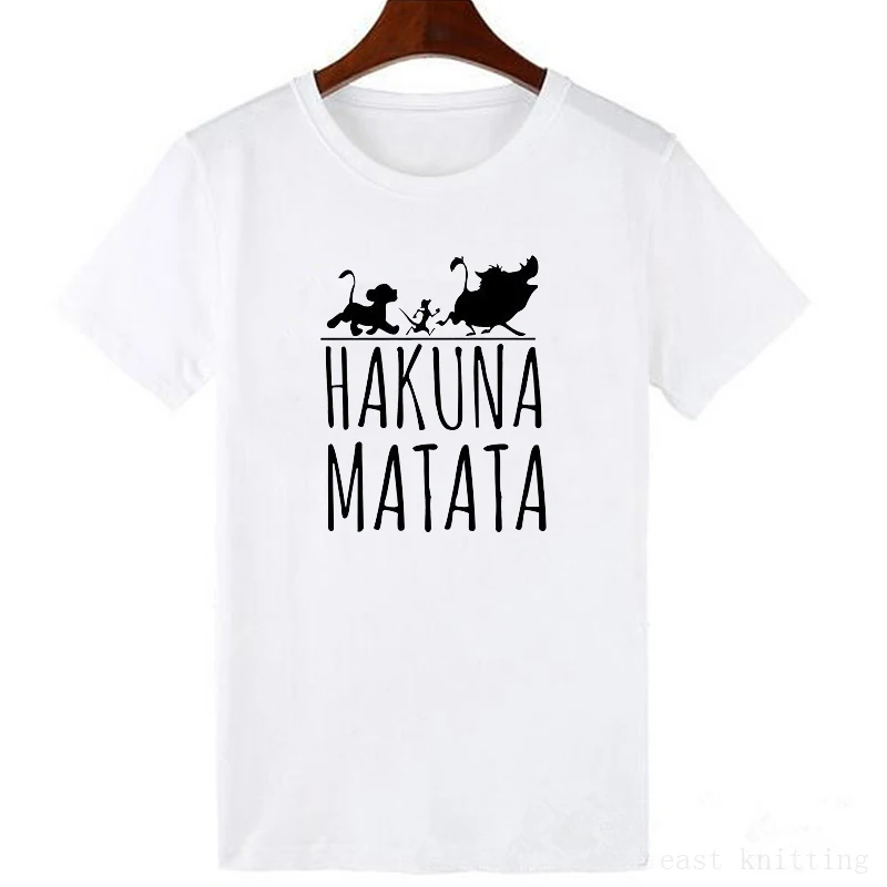 Hakuna Matata футболка с буквенным принтом Homme летняя удобная женская футболка с коротким рукавом Женский Повседневный Топ