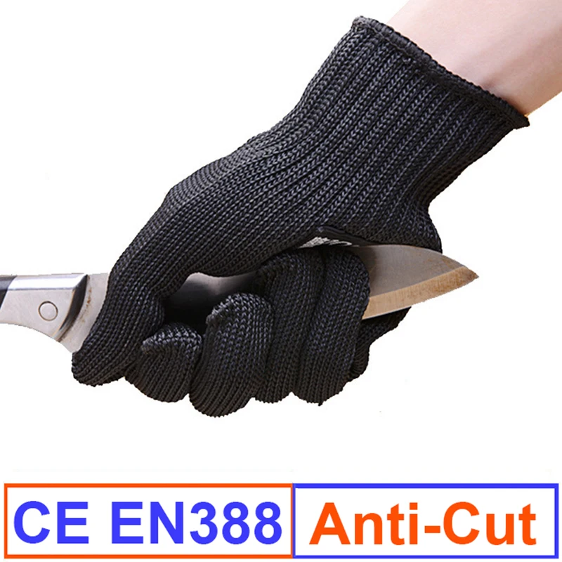 Work Gloves Safety EN388 Cut Resistant Level 5 Stainless Steel Wire