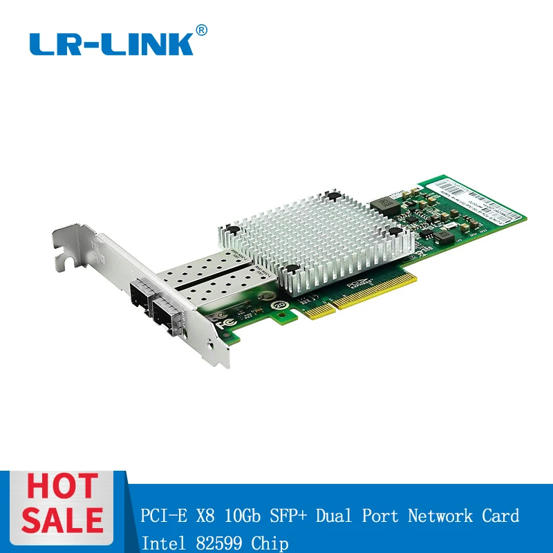 LR-LINK 9802BF-2SFP + 10 Гб Ethernet карта PCI-E двухпортовый волоконно-оптический серверный адаптер Intel 82599 совместимый E10G41BTDA X520-DA2