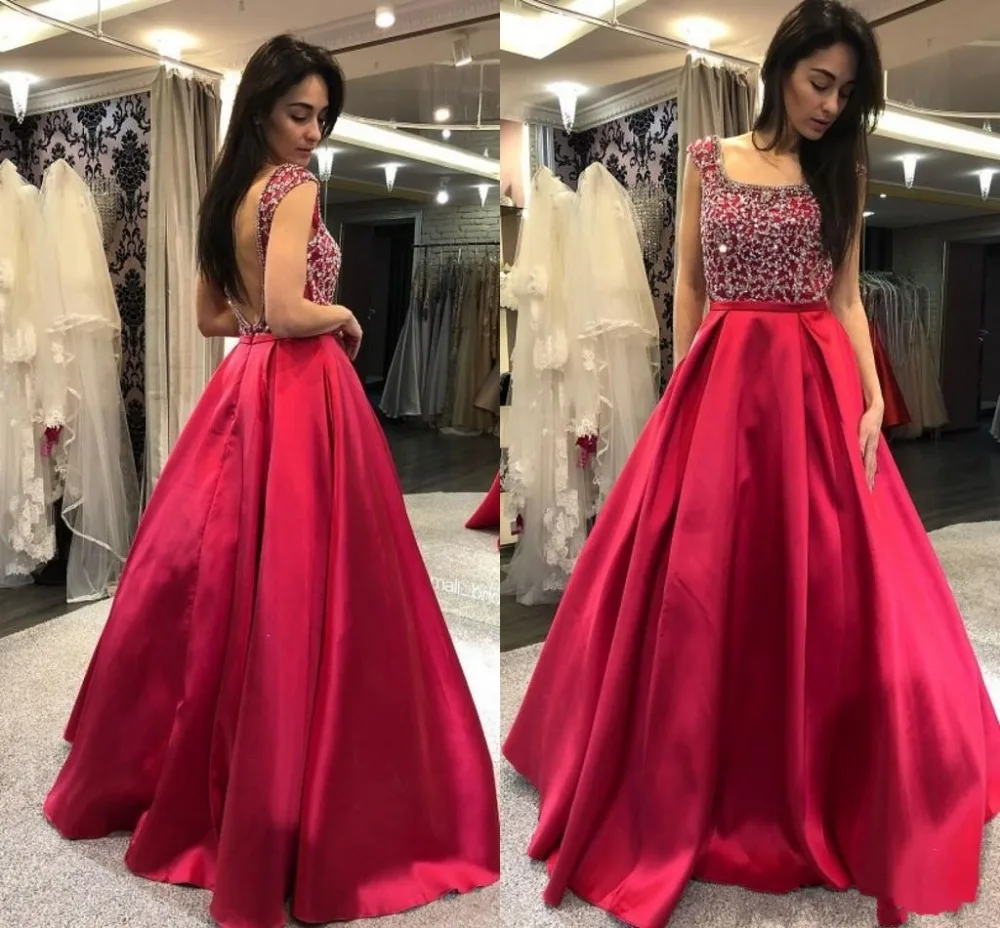 Robe de soriee милое ТРАПЕЦИЕВИДНОЕ выпускное платье с квадратной открытой спиной длиной до пола, платье для особых случаев популярные вечерние