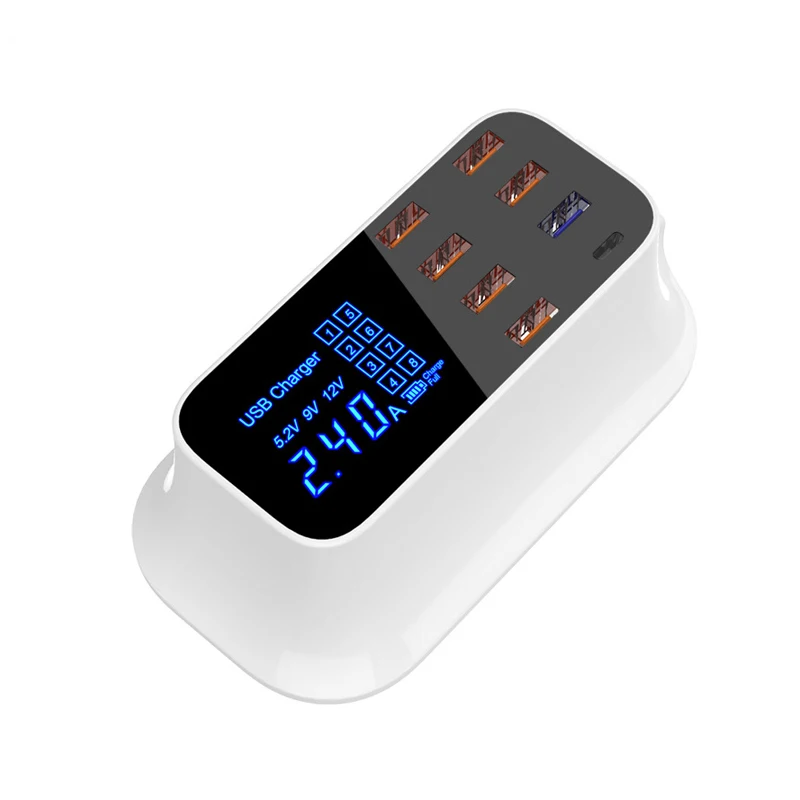 Быстрое зарядное устройство 3 0 USB Type C зарядная станция Быстрая зарядка 7 портов